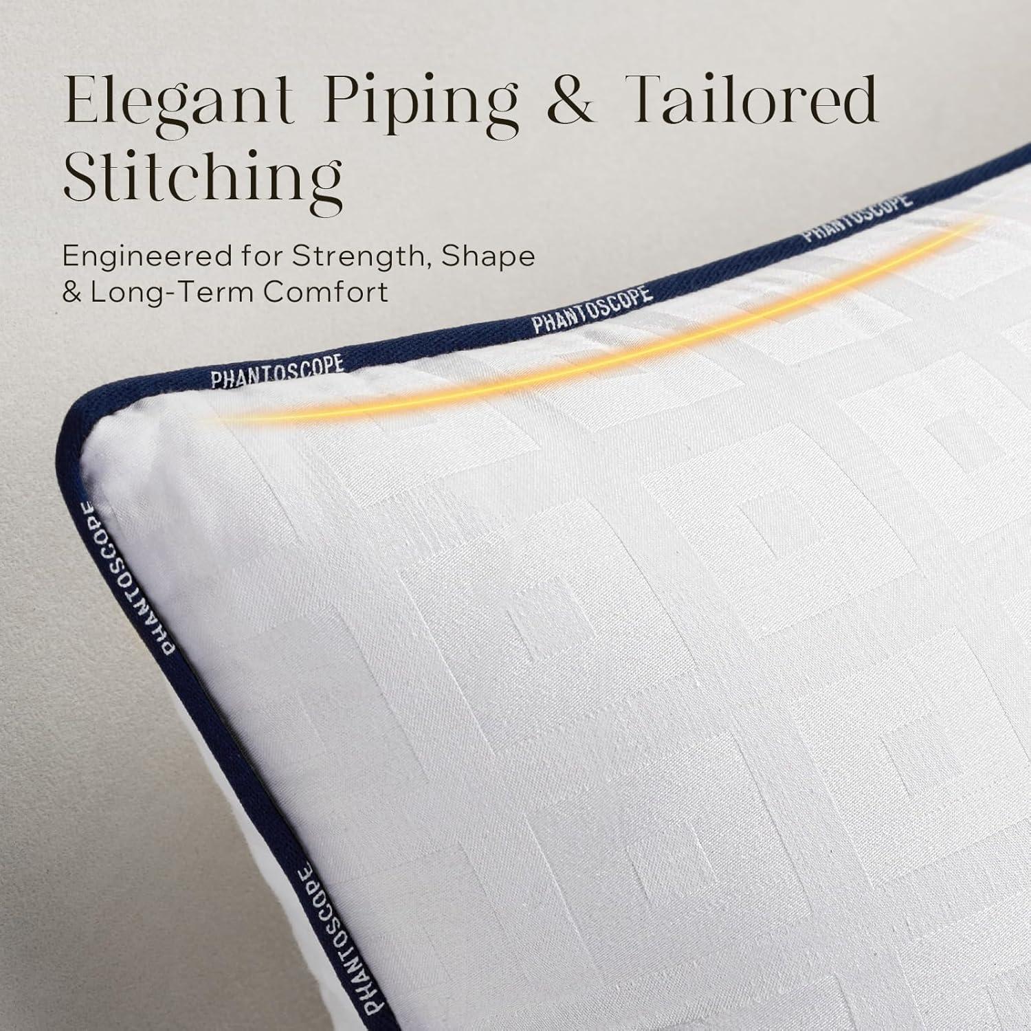 imagePhantoscope 18x18 Pillow Inserts Decorative Throw Pillow Inserts with 100 Cotton Jacquard Cover Virgin Fiber Pillow Sham Stuffer Square Couch Cushion Pillows Pack of 1 18x18 InchJacquard White