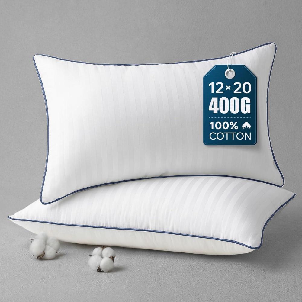 imagePhantoscope 18x18 Pillow Inserts Decorative Throw Pillow Inserts with 100 Cotton Jacquard Cover Virgin Fiber Pillow Sham Stuffer Square Couch Cushion Pillows Pack of 1 18x18 InchStriped White