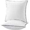 imagePhantoscope 18x18 Pillow Inserts Decorative Throw Pillow Inserts with 100 Cotton Jacquard Cover Virgin Fiber Pillow Sham Stuffer Square Couch Cushion Pillows Pack of 1 18x18 InchJacquard White