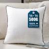imagePhantoscope 18x18 Pillow Inserts Decorative Throw Pillow Inserts with 100 Cotton Jacquard Cover Virgin Fiber Pillow Sham Stuffer Square Couch Cushion Pillows Pack of 1 18x18 InchJacquard White