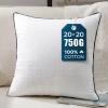 imagePhantoscope 18x18 Pillow Inserts Decorative Throw Pillow Inserts with 100 Cotton Jacquard Cover Virgin Fiber Pillow Sham Stuffer Square Couch Cushion Pillows Pack of 1 18x18 InchJacquard White