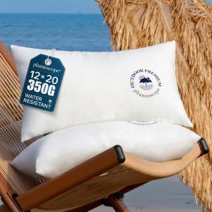 imagePhantoscope 18x18 Outdoor Pillow Inserts  Pack of 2 Waterproof Couch Throw Pillows Cushion Sham Stuffer for Patio and Porch Furniture2