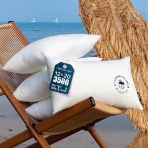 imagePhantoscope 18x18 Outdoor Pillow Inserts  Pack of 2 Waterproof Couch Throw Pillows Cushion Sham Stuffer for Patio and Porch Furniture4