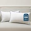 image:imagePhantoscope 12x20 Pillow Inserts Decorative Throw Pillow Inserts with 100 Cotton Jacquard Cover Virgin Fiber Pillow Sham Stuffer Lumbar Square Couch Cushion Pillows Pack of 2 12x20 InchJacquard White