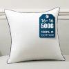 image:imagePhantoscope 12x20 Pillow Inserts Decorative Throw Pillow Inserts with 100 Cotton Jacquard Cover Virgin Fiber Pillow Sham Stuffer Lumbar Square Couch Cushion Pillows Pack of 2 12x20 InchJacquard White