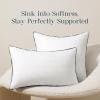 image:imagePhantoscope 12x20 Pillow Inserts Decorative Throw Pillow Inserts with 100 Cotton Jacquard Cover Virgin Fiber Pillow Sham Stuffer Lumbar Square Couch Cushion Pillows Pack of 2 12x20 InchJacquard White