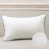 image:imagePhantoscope 12x20 Pillow Inserts Decorative Throw Pillow Inserts with 100 Cotton Jacquard Cover Virgin Fiber Pillow Sham Stuffer Lumbar Square Couch Cushion Pillows Pack of 2 12x20 InchJacquard White