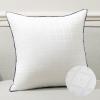 image:imagePhantoscope 12x20 Pillow Inserts Decorative Throw Pillow Inserts with 100 Cotton Jacquard Cover Virgin Fiber Pillow Sham Stuffer Lumbar Square Couch Cushion Pillows Pack of 2 12x20 InchJacquard White