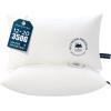 image:imagePhantoscope 18x18 Outdoor Pillow Inserts  Pack of 2 Outdoor Pillows Waterproof Down Alternative Throw Pillows Couch Sham Cushion Stuffer for Patio and Porch FurniturePure White