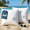 image:imagePhantoscope 18x18 Outdoor Pillow Inserts  Pack of 2 Outdoor Pillows Waterproof Down Alternative Throw Pillows Couch Sham Cushion Stuffer for Patio and Porch FurnitureWhite