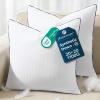 image:imagePhantoscope 18x18 Synthetic Down Alternative Pillow Inserts Handmade Down Pillows Insert Sleeping Throw Pillows with 100 Cotton Cover Decorative Pillow Stuffer for Sofa Couch BedWhite Set of 220x20 Inch
