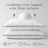 image:imagePhantoscope 18x18 Synthetic Down Alternative Pillow Inserts Handmade Down Pillows Insert Sleeping Throw Pillows with 100 Cotton Cover Decorative Pillow Stuffer for Sofa Couch BedWhite Set of 212x20 Inch