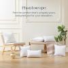 image:imagePhantoscope 18x18 Synthetic Down Alternative Pillow Inserts Handmade Down Pillows Insert Sleeping Throw Pillows with 100 Cotton Cover Decorative Pillow Stuffer for Sofa Couch BedWhite Set of 220x20 Inch