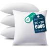 image:imagePhantoscope Pillow Inserts Hypoallergenic 100 Virgin Fiber Square Form Microfiber Throw Pillow Inserts Couch Bed Pillows 45x45 cm 18x18 Inch Pack of 120x20 Inch