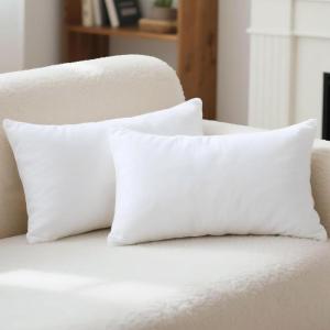 image:imagePhantoscope 18x18 Pillow Inserts Set of 4 Lightweight Down Alternative Throw Pillows for Couch Soft Indoor Decorative Pillow Forms Cushion Inserts for Bed12x20 Inch