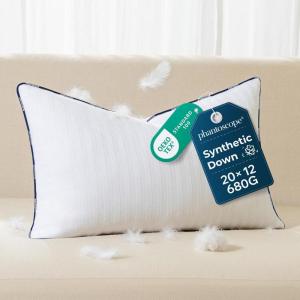 image:imagePhantoscope 18x18 Synthetic Down Alternative Pillow Inserts Handmade Down Pillows Insert Sleeping Throw Pillows with 100 Cotton Cover Decorative Pillow Stuffer for Sofa Couch BedWhite Set of 212x20 Inch