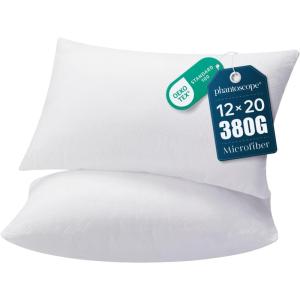 image:imagePhantoscope Pillow Inserts Hypoallergenic 100 Virgin Fiber Square Form Microfiber Throw Pillow Inserts Couch Bed Pillows 45x45 cm 18x18 Inch Pack of 112x20 Inch