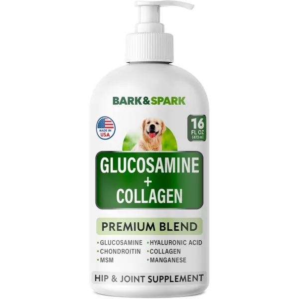 BarkampampSpark Glucosamine Chondroitin Dog Hip ampamp Joint Supplement  Joint Pain Relief  Hip ampamp Joint Chews  Joint Support Large Small Breed  Senior Doggie Vitamin Pill Joint Health 180 Treats  ChickenBacon