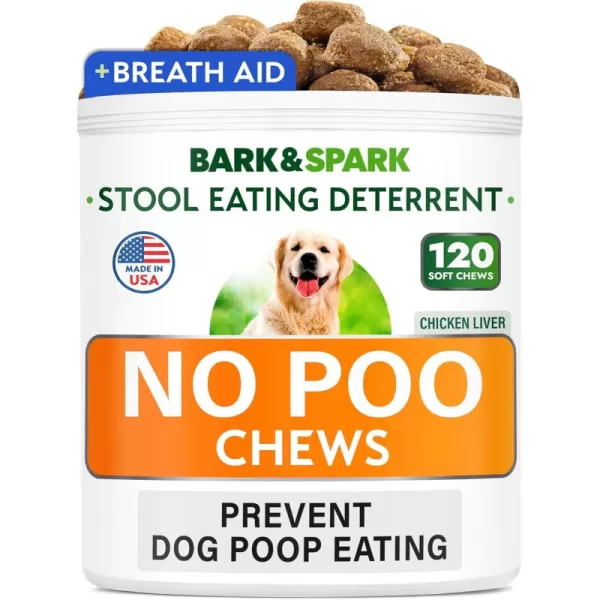 BarkampampSpark Dog Probiotics ampamp Digestive Enzymes Gut Health Allergy ampamp Itchy Skin  Pet Diarrhea Gas Treatment Upset Stomach Relief Digestion Health Prebiotic Supplement Tummy Treat 180Ct ChickenDuck Liver