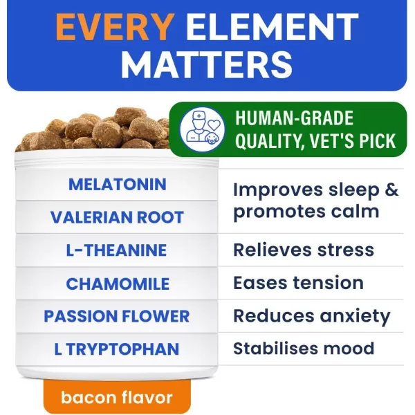 BARKampampSPARK Advanced Calming Hemp Treats for Dogs  Hemp Oil  Melatonin  Anxiety Relief  Separation Aid  Stress Relief During Fireworks Storms Thunder  Aggressive Behavior Barking  120 ChewsMELATONIN Calming