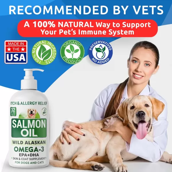 BARKampampSPARK Salmon Oil for Dogs ampamp Cats  Natural Omega3 Fish Oil for Dogs  Skin ampamp Coat Support  Liquid Food Supplement for Pets  EPADHA Fatty Acids for Joint Function Immune ampamp Heart Health 32oz