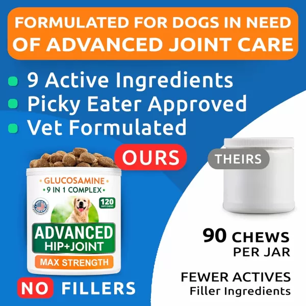 Glucosamine Dog Treats  Calming Hemp Treats Bundle  Senior Advanced Joint Health  Anxiety Relief  Chondroitin Omega3  Hemp Oil  Hip ampamp Joint Care  Stress Relief  120  120 Chews  Made in USA