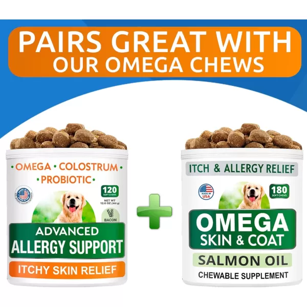 Advanced Dog Allergy  Advanced Hemp Bundle  Itch Relief  Joint Pain Relief  Probiotics wFish Oil Omega 3  Glucosamine Chondroitin Hemp  Skin Allergies  Joint Health  240 Chews  Made in USA