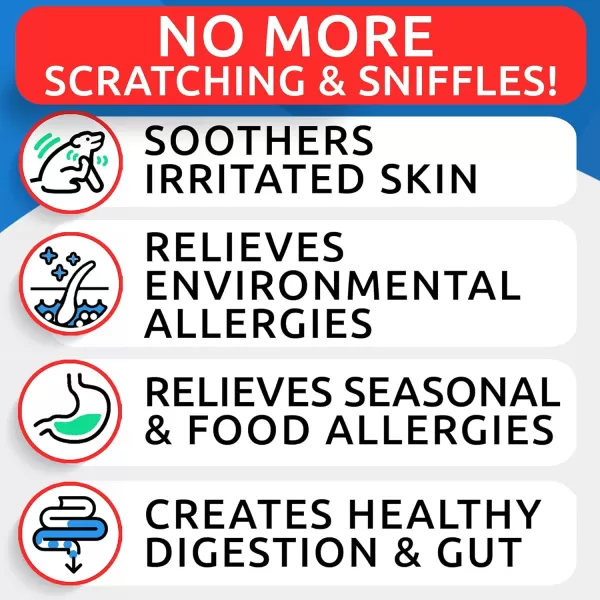 Allergy Relief  Dog Probiotics Chews Bundle  Itchy Skin Relief  Upset Stomach Relief  Omega 3 Pumpkin Enzymes Prebiotics  Seasonal Allergies  Improve Digestion  120  120 Chews  Made in USA