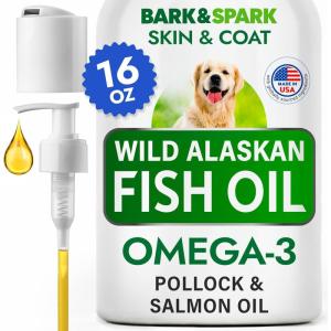 imageBarkampampSpark Fish Oil for Dogs ampamp Cats  Natural Omega3  Skin ampamp Coat Support  Liquid Food Supplement for Pets  Natural EPA  DHA Fatty Acids for Joint Function Immune ampamp Heart Health 8oz16 Oz