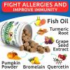 imageAllergy Relief  Glucosamine Chondroitin Bundle  AntiItch Skin ampamp Coat  Joint Pain Relief  Omega 3 Fish Oil  EPAampampDHA Fatty Acids  Itching ampamp Paw Licking  HipampampJoint Chews  300 Chews  Made in USA
