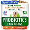 imageBARKampampSPARK Dog Probiotics for Digestive Health ampamp Enzymes  Diarrhea Gas Upset Stomach Relief ampamp Season Allergy  Chews for Digestion  Pet Probiotics for Dogs 60Ct ChickenProbiotic Chews