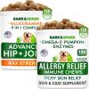 imageAllergy Relief  Glucosamine Treats Bundle  Itchy Skin Relief  Old Dog Joint Pain Relief  Omega3 Pumpkin Enzymes Chondroitin  Seasonal Allergies  Senior Advanced Joint Health  240Ct  US Made
