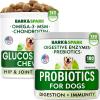 imageDog Probiotics  Glucosamine Treats Bundle  360 Soft Chews  Digestive Enzymes  Prebiotics  Chondroitin MSM Omega3  Gas Diarrhea Allergy Constipation  Joint Pain Relief  Immunity