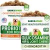 imageGlucosamine Bacon Flavor  Dog Probiotics Bundle  Joint Pain Relief  Gas Diarrhea Relief  Chondroitin MSM Omega3  Digestive Enzymes Prebiotics  Chewable Fiber  240 Soft Chews  Made in USA