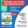 imagequotHemp Treats  Glucosamine Dog Chews Bundle  Natural Joint Pain Relief Supplement  Hemp Oil Chondroitin wMSM Omega 3  Advanced Hip ampamp Joint Support Formula  120  180 Chews  Made in USA
