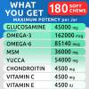 imagequotHemp Treats  Glucosamine Dog Chews Bundle  Natural Joint Pain Relief Supplement  Hemp Oil Chondroitin wMSM Omega 3  Advanced Hip ampamp Joint Support Formula  120  180 Chews  Made in USA