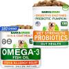 imageVet Strength Dog Probiotics  Omega 3 Fish Oil Treats Bundle  Dog Shedding Skin Allergy Itch Relief  Digestive Enzymes ampamp Gas Diarrhea Constipation Relief Supplement  Made in USA