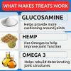 imageBARKampampSPARK Hemp Treats  Glucosamine Bacon Flavor Bundle  Natural Joint Pain Relief  Hemp Oil  Chondroitin MSM Omega3  Advanced Hip ampamp Joint Support Formula  240 Soft Chews  Made in USA