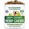 imageBARKampampSPARK Hemp Treats  Glucosamine Dog Treats Bundle  Advanced Formula with Chondroitin MSM Omega3  Hemp Oil  Hip ampamp Joint Care  Natural Joint Pain Relief  Made in USA  180  120 Soft Chews