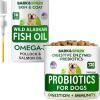 imageDog Probiotics  Omega 3 Fish Oil Bundle  Dog Shedding Skin Allergy Itch Relief  Digestive Enzymes ampamp Gas Diarrhea Constipation Relief Supplement  Made in USA
