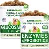 imageProbiotics  Glucosamine Dog Treats Bundle  Upset Stomach Relief  Joint Pain Relief  Enzymes Prebiotics  Chondroitin MSM Omega3  Improve Digestion  Hip ampamp Joint Care  300 Chews  Made in USA
