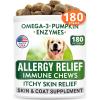 imageAllergy Relief Dog Treats  Glucosamine Bacon Flavor Bundle  Itchy Skin Relief  Joint Pain Relief  Pumpkin Enzymes  Chondroitin MSM Omega3  Seasonal Allergies  300 Soft Chews  Made in USA