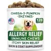 imageAllergy Relief Dog Treats  Glucosamine Dog Treats Bundle  Omega 3  Pumpkin  Enzymes for Itchy Skin Relief  Joint Pain Relief and Hip Support Supplement w Chondroitin MSM Omega3  Made in USA