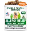 imageAllergy Relief Dog Treats  Probiotics Bundle  Itchy Skin Relief  Upset Stomach Relief  Omega 3  Pumpkin  Enzymes  Prebiotics  Seasonal Allergies  Improve Digestion  300 Chews  Made in USA