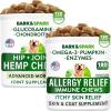 imageAllergy Relief Dog Treats  Glucosamine Bacon Flavor Bundle  Itchy Skin Relief  Joint Pain Relief  Pumpkin Enzymes  Chondroitin MSM Omega3  Seasonal Allergies  300 Soft Chews  Made in USA