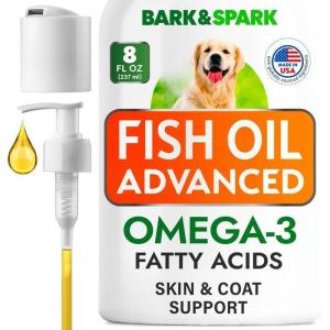 imageBARKampampSPARK Fish Oil for Dogs  Natural Omega3Skin ampamp Coat Support Liquid Food Supplement for PetsEPADHA ImmuneampampHeart Health  8 fl oz Cod