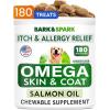 imageBARKampampSPARK Advanced Omega3 Collagen for Dogs  180 Fish ampamp Salmon Oil Treats for Dog Shedding Skin Allergy Chews Itch Relief Hot Spots Treatment  Jointm Skin ampamp Coat Supplement EPAampampDHA Fatty AcidsChicken