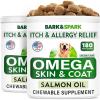 imageBARKampampSPARK Advanced Omega3 Collagen for Dogs  180 Fish ampamp Salmon Oil Treats for Dog Shedding Skin Allergy Chews Itch Relief Hot Spots Treatment  Jointm Skin ampamp Coat Supplement EPAampampDHA Fatty AcidsChicken