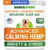imageBARKampampSPARK Advanced Calming Chews for Dogs  Hemp Chew  Melatonin  Anxiety Relief  Sleep Aid  Relaxing Treats  Stress Relief During Fireworks Storms Thunder Barking  Made in USA  60CtCalming Hemp Anxiety  Stress
