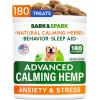 imageBARKampampSPARK Advanced Calming Chews for Dogs  Hemp Chew  Melatonin  Anxiety Relief  Sleep Aid  Relaxing Treats  Stress Relief During Fireworks Storms Thunder Barking  Made in USA  60CtCalming Hemp Anxiety  Stress